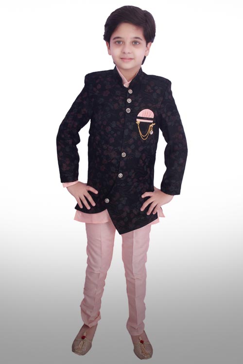 Black Jacket with Kurta Pyjama