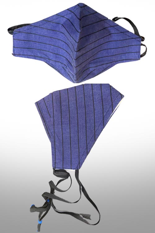 Blue Stripe Reusable Protective Outdoor Mask
