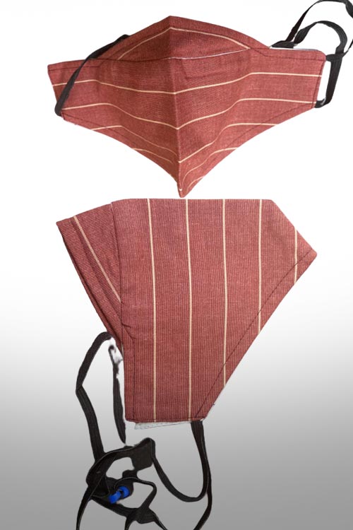 Brown Stripe Reusable Protective Outdoor Mask