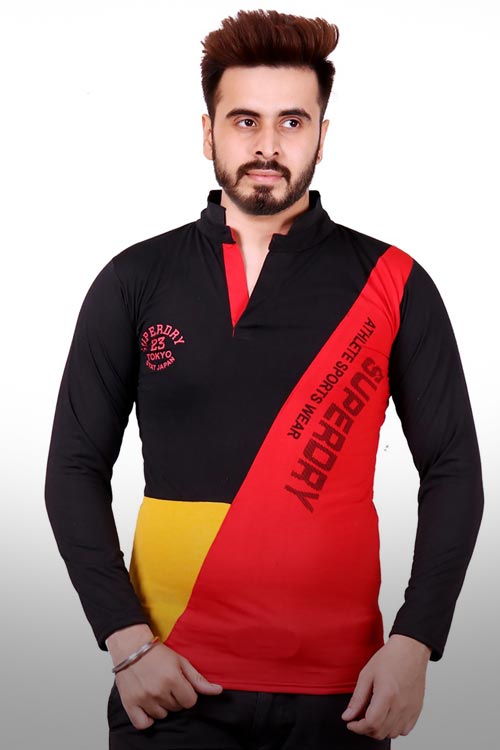 Mix & Match Red Black Printed T-Shirt