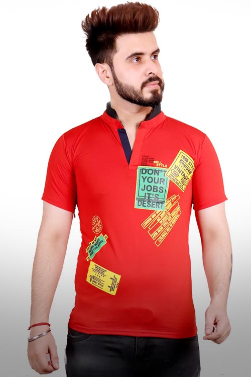 Red Graphic Print T-Shirt