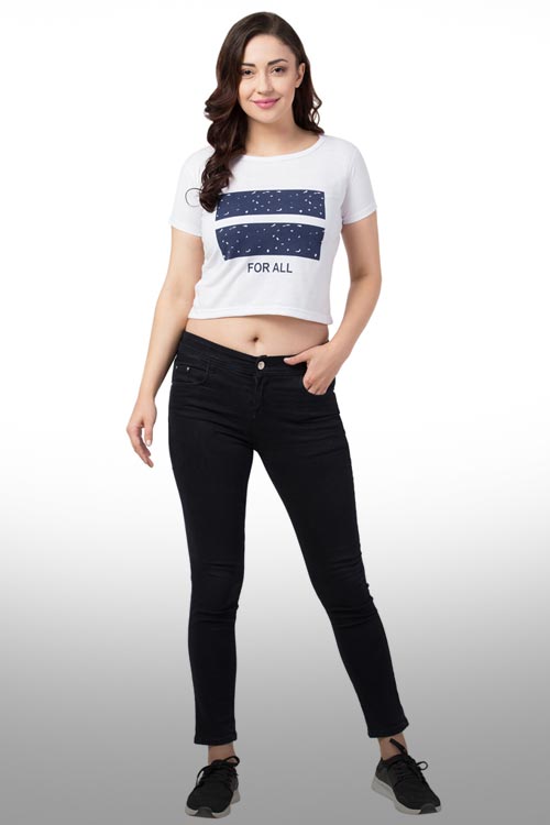 Cracked Effect Crop Top